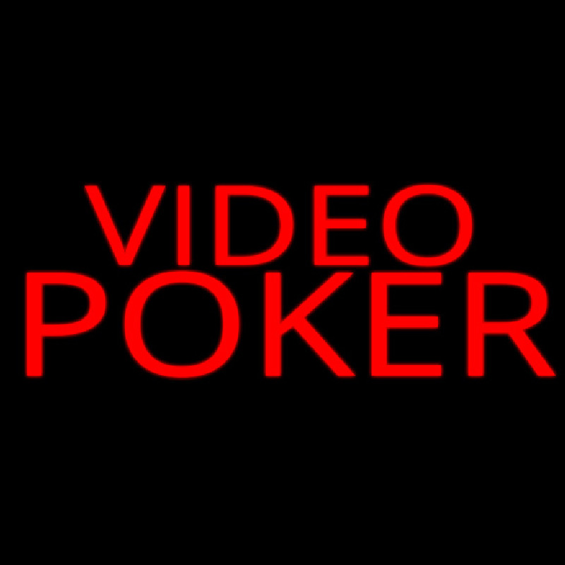 Red Video Poker Neontábla