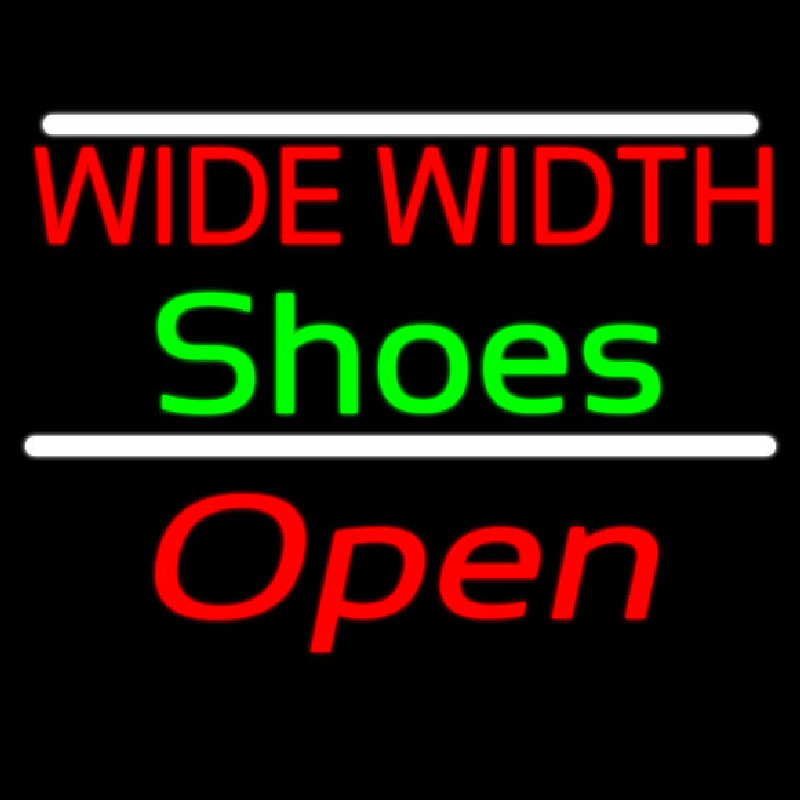 Red Wide Width Green Shoes Open Neontábla