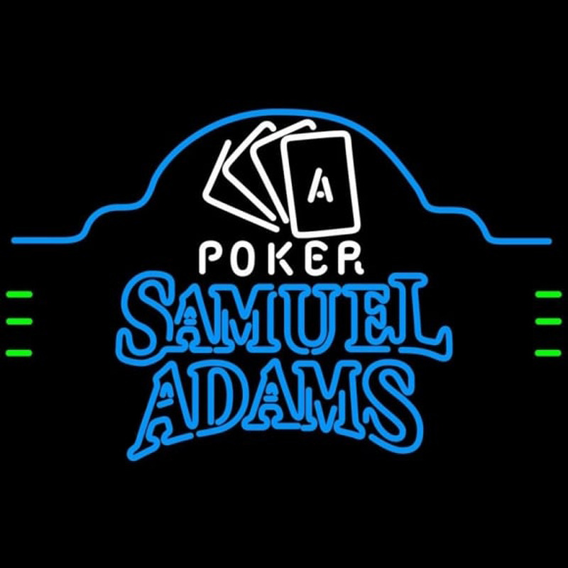 Samuel Adams Poker Ace Cards Beer Sign Neontábla