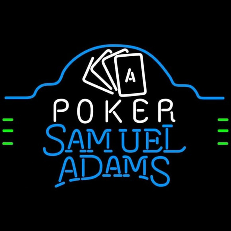 Samuel Adams Poker Ace Cards Beer Sign Neontábla