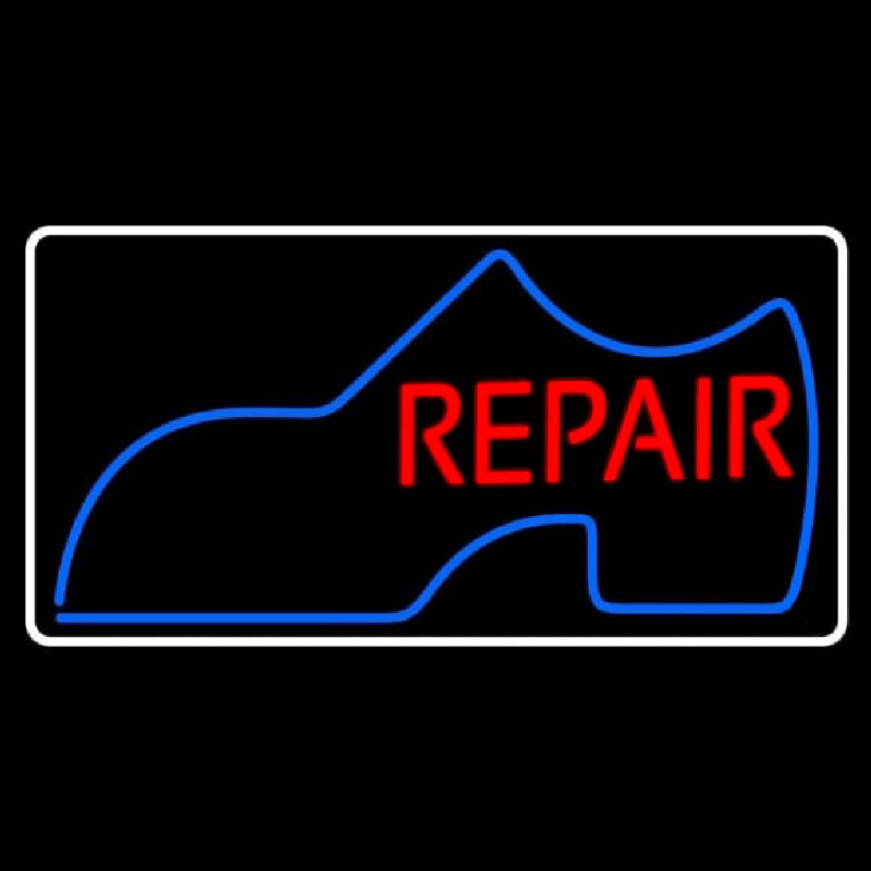 Shoe Logo Repair With Border Neontábla