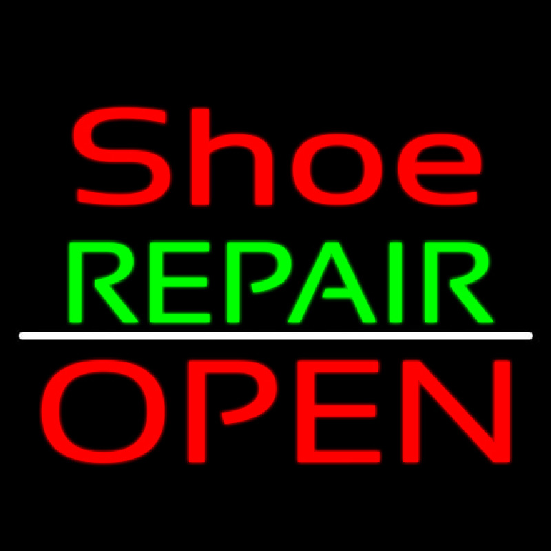 Shoe Repair Open Neontábla