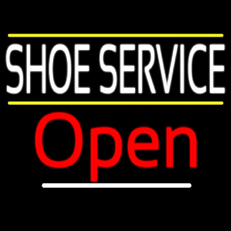 Shoe Service Open Neontábla