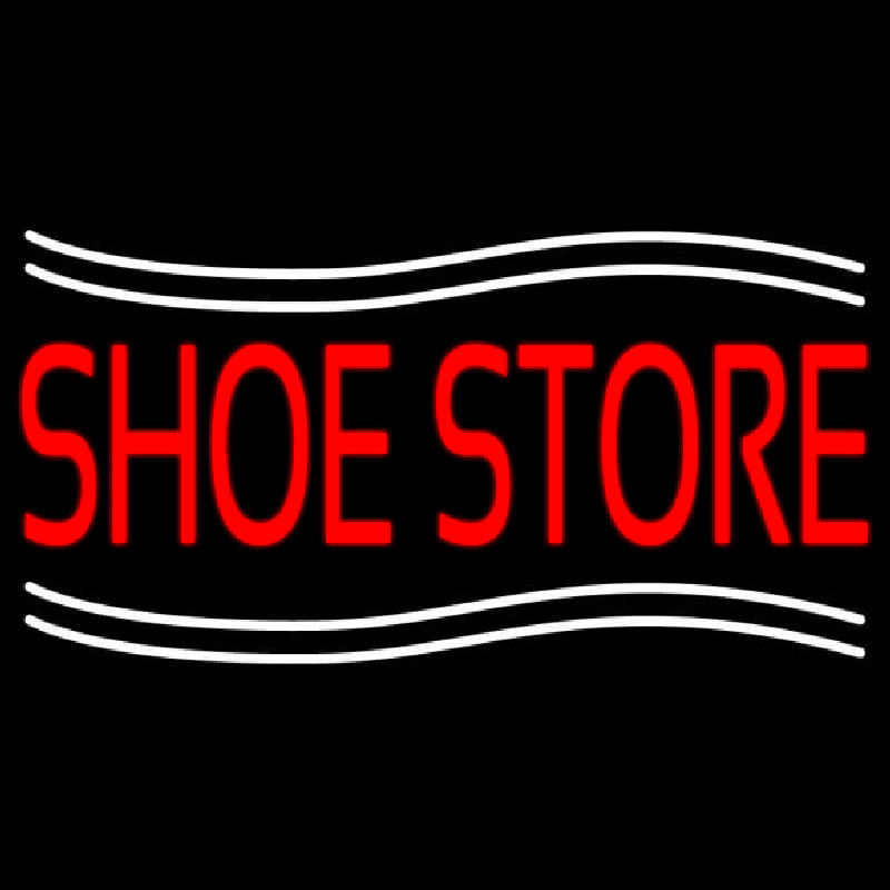 Shoe Store With Line Neontábla