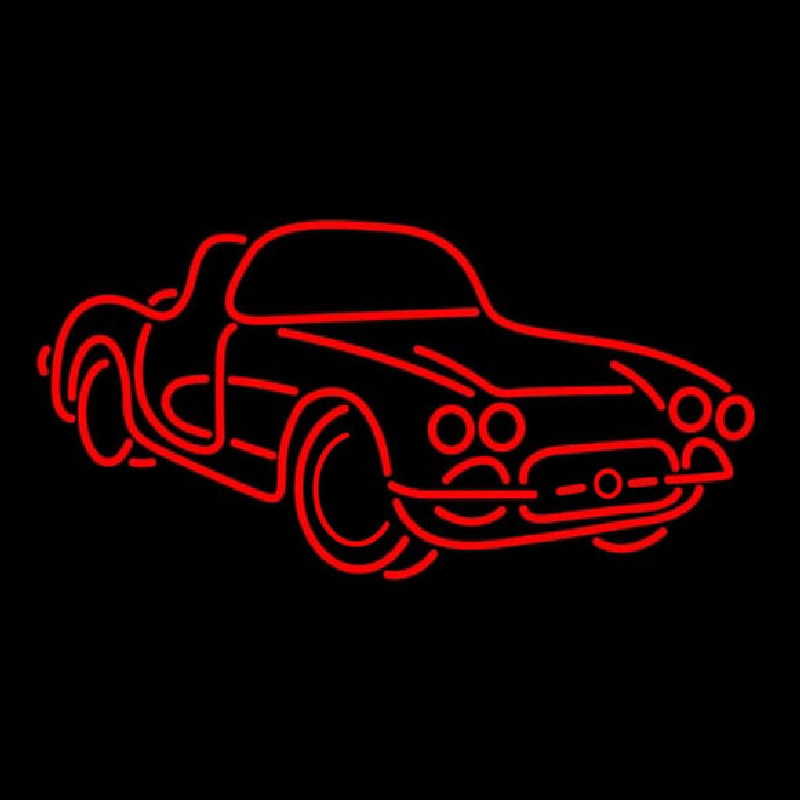 Sport Red Car Logo Neontábla