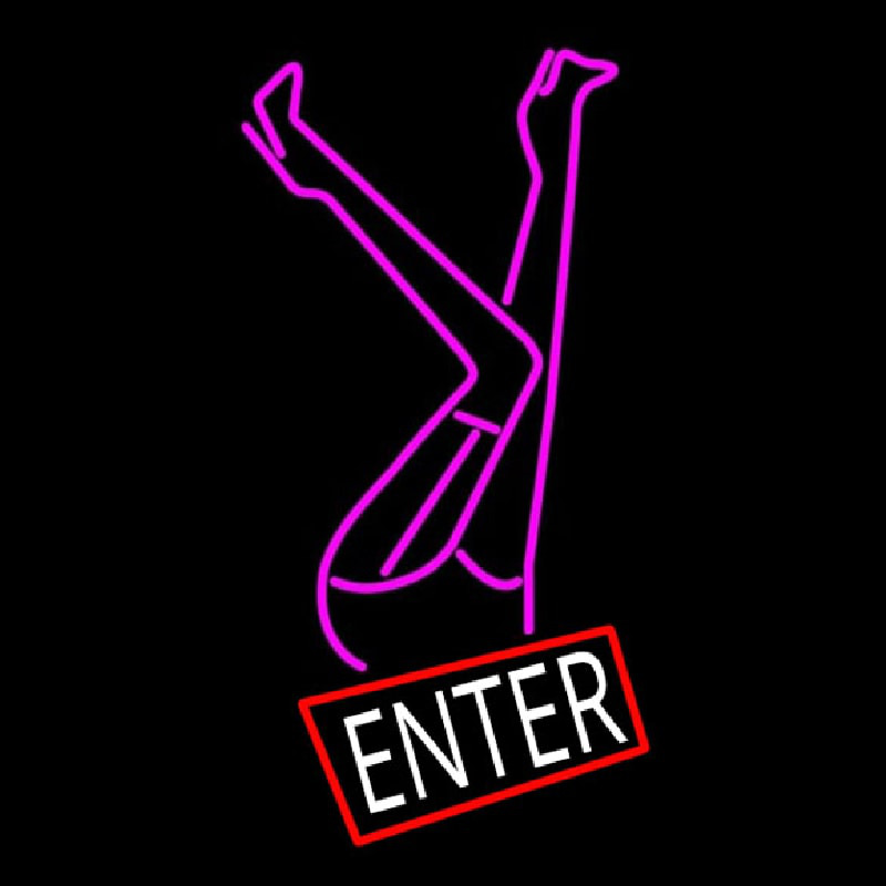 Strip Girl Enter Logo Neontábla