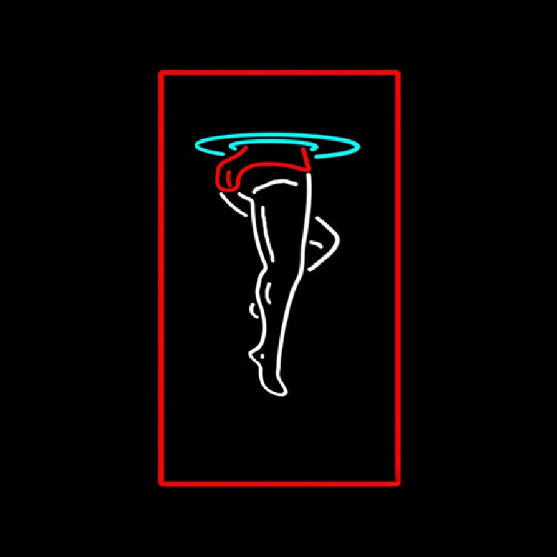 Strip Girl Leg Logo Neontábla