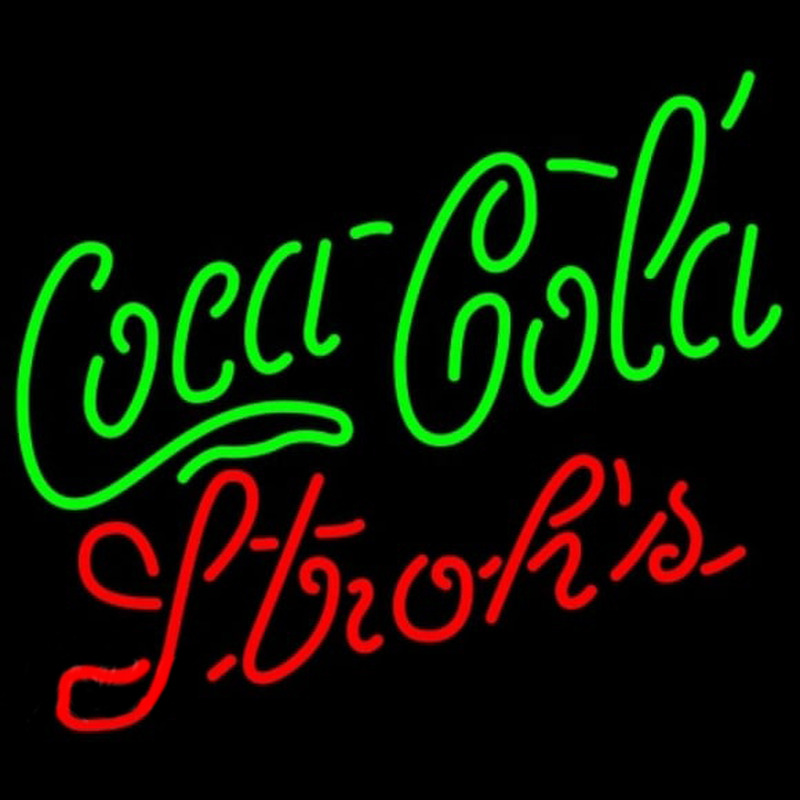 Strohs Coca Cola Green Beer Sign Neontábla