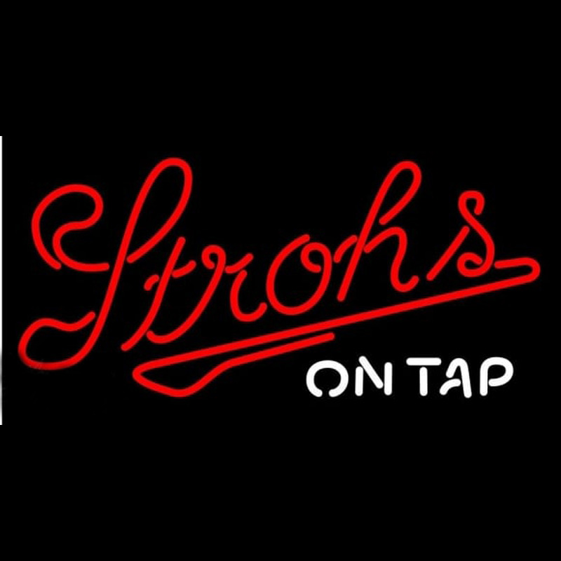 Strohs On Tap Beer Sign Neontábla