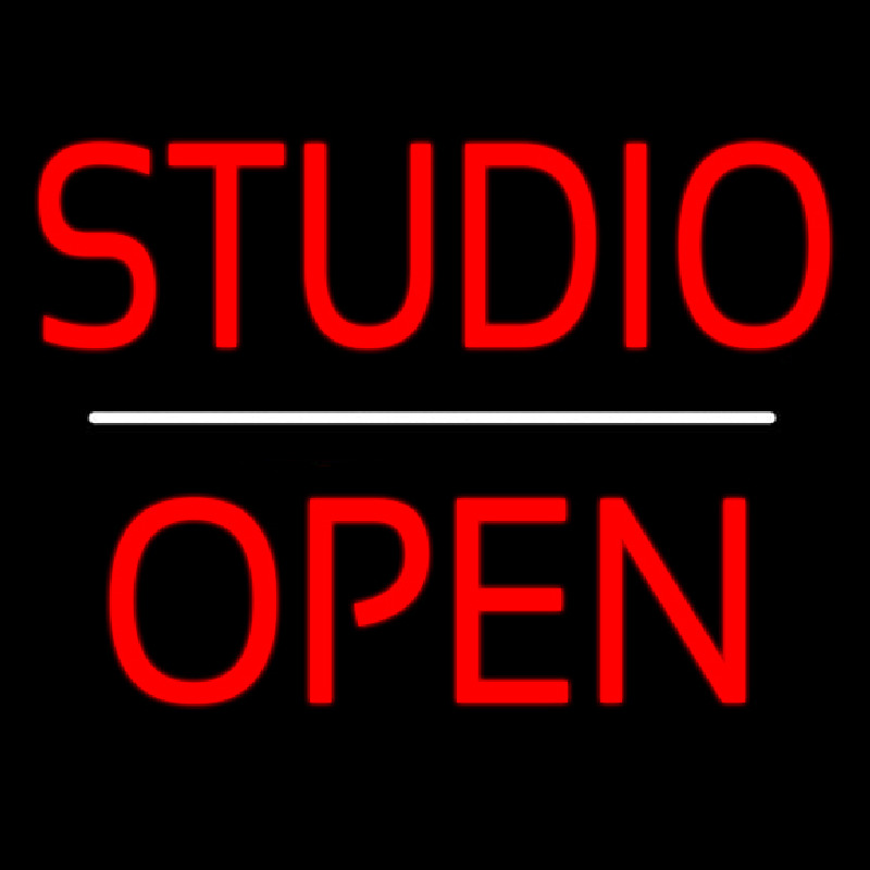 Studio Open White Line Neontábla