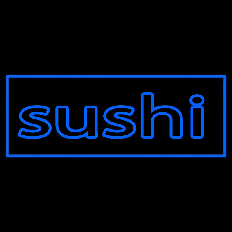 Stylish Blue Sushi Neontábla