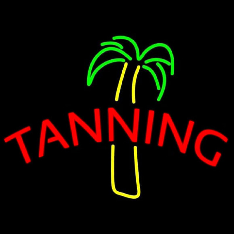 Tanning With Palm Tree Neontábla