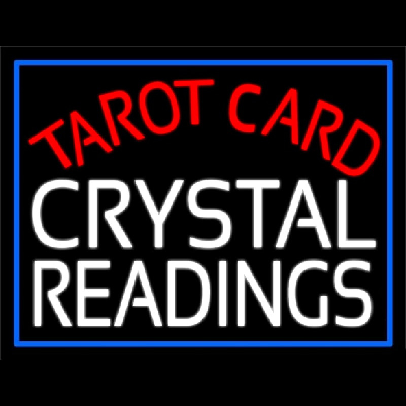 Tarot Card Crystal Readings Neontábla