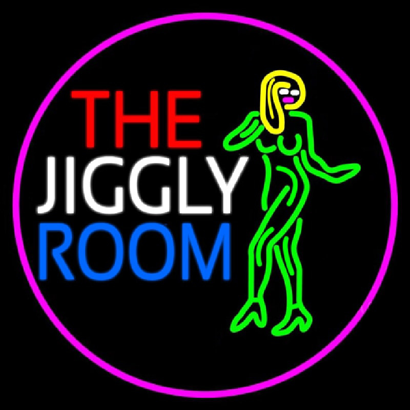 The Jiggly Room With Girl Logo Neontábla