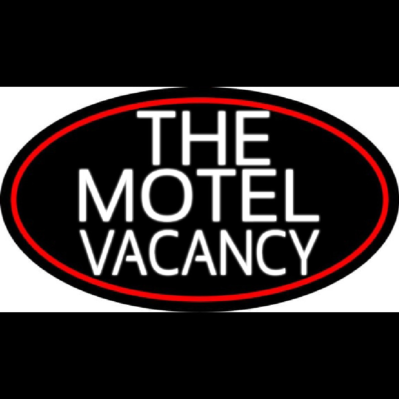 The Motel Vacancy With Red Border Neontábla