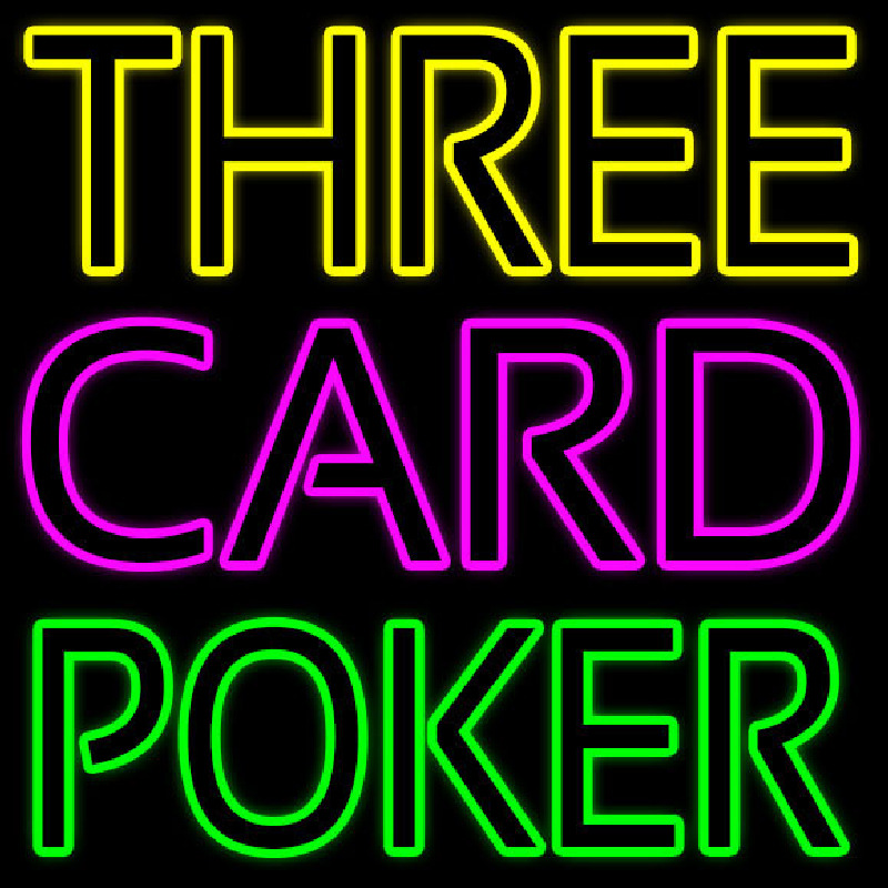 Three Card Poker 2 Neontábla