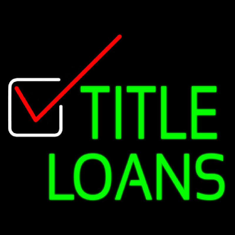 Title Loans Neontábla