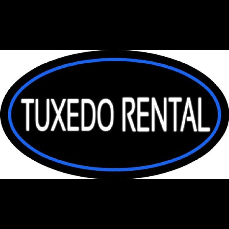 Tu edo Rental Oval Blue Neontábla