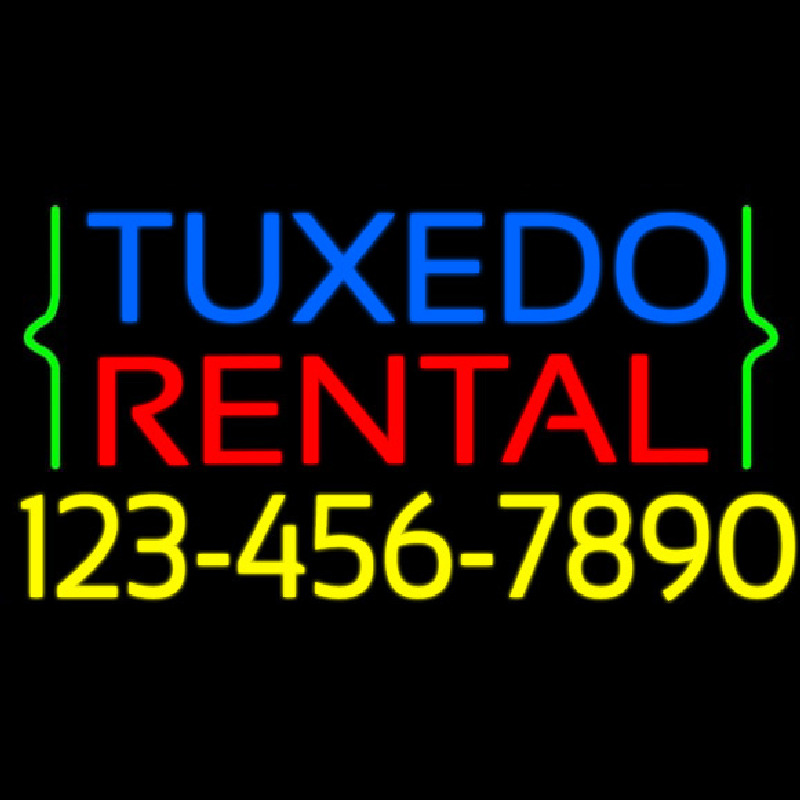 Tu edo Rental With Phone Number Neontábla