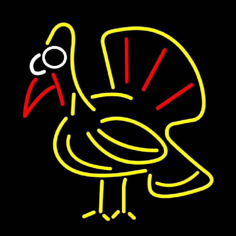 Turkey Bird Logo Neontábla