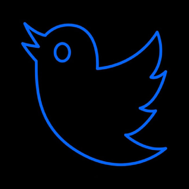 Twitter Bird Logo Neontábla