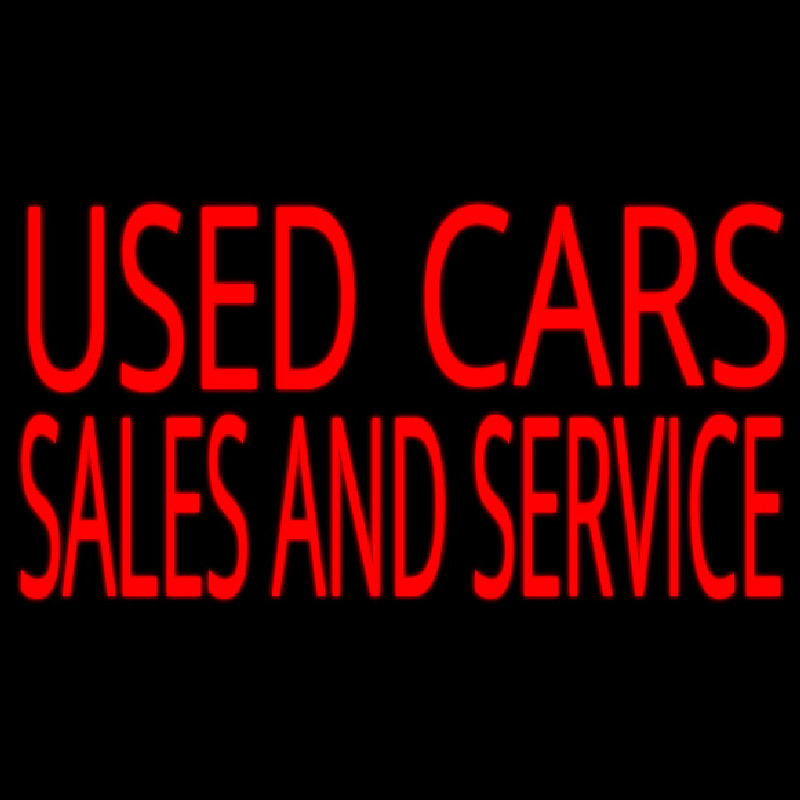 Used Cars Sales And Service Neontábla