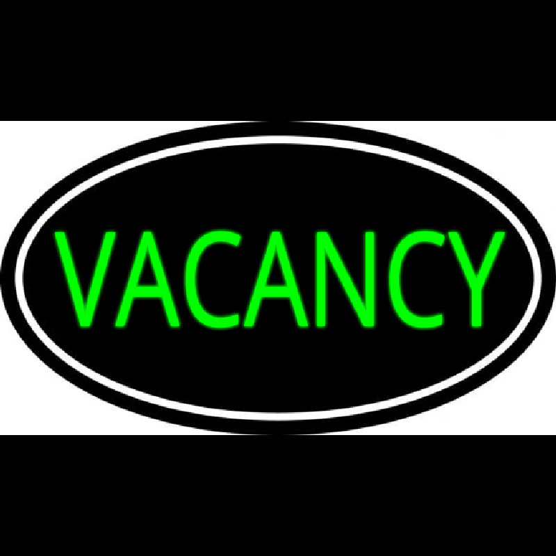 Vacancies With White Border Neontábla