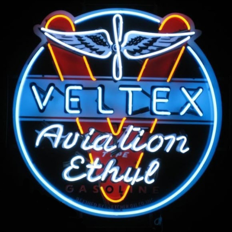 Velte  Aviation Gasoline Neontábla