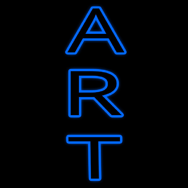 Vertical Blue Double Stroke Art Neontábla