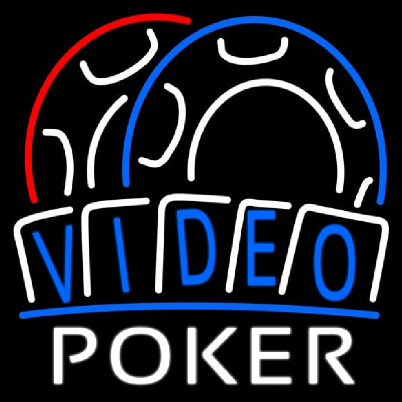 Video Poker Neontábla