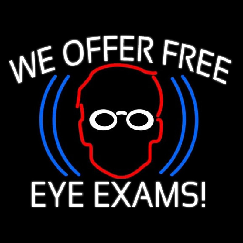 We Offer Free Eye E ams Neontábla