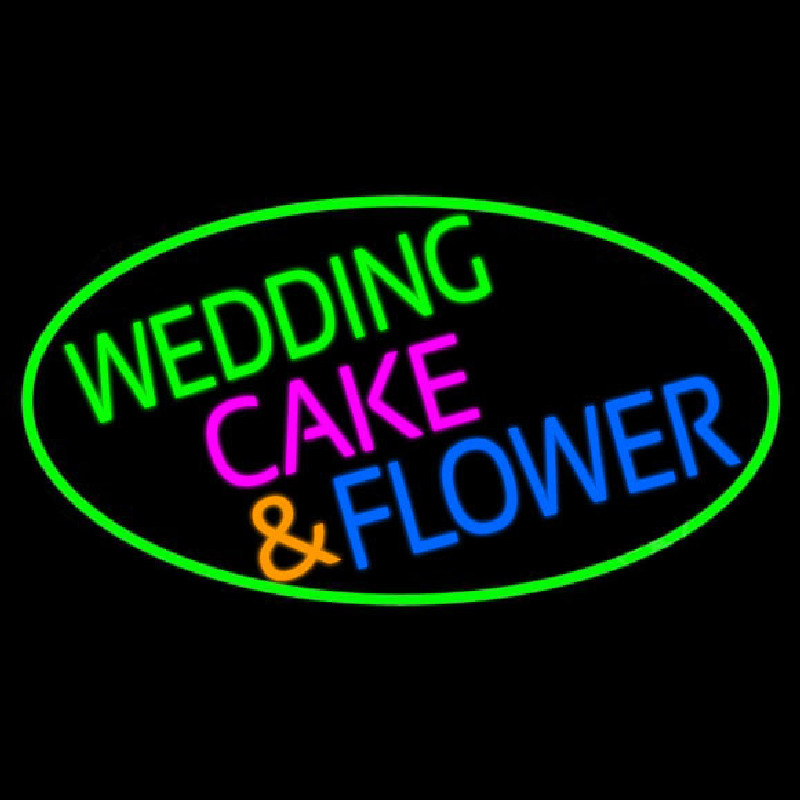 Wedding Cakes And Flowers Neontábla