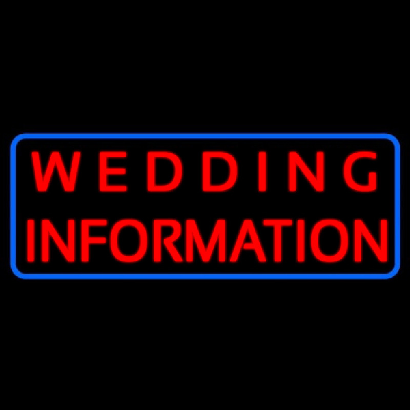 Wedding Information Neontábla