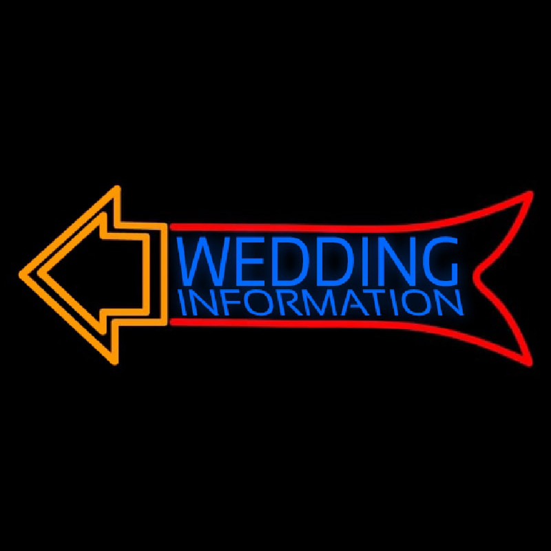 Wedding Information Neontábla