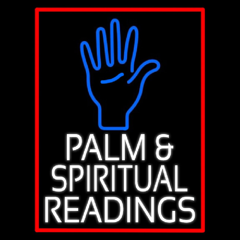 White Palm And Spiritual Readings Neontábla