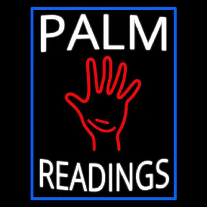 White Palm Readings With Palm Neontábla