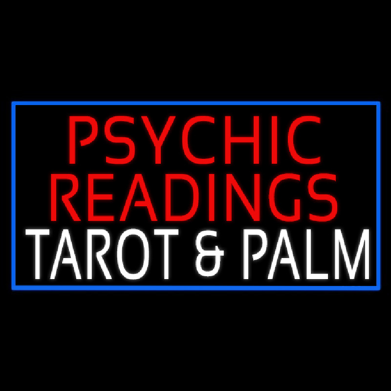 White Psychic Readings White Tarot And Palm Neontábla