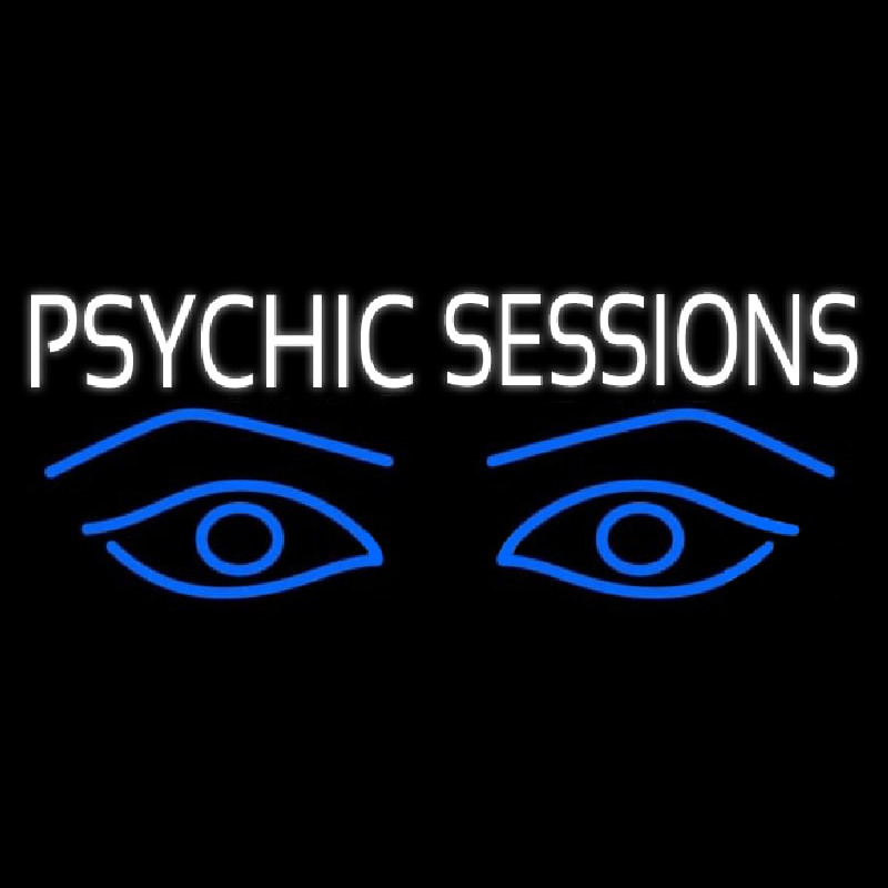 White Psychic Sessions With Blue Eye Neontábla