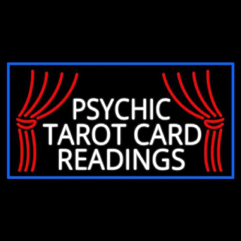 White Psychic Tarot Card Readings Neontábla