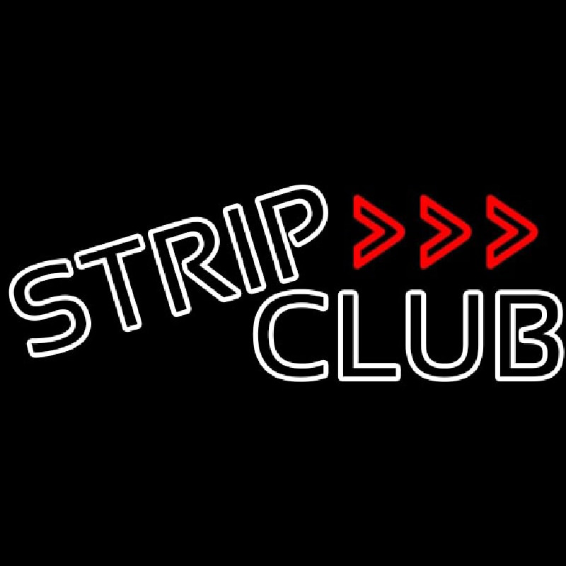 White Strip Club Neontábla