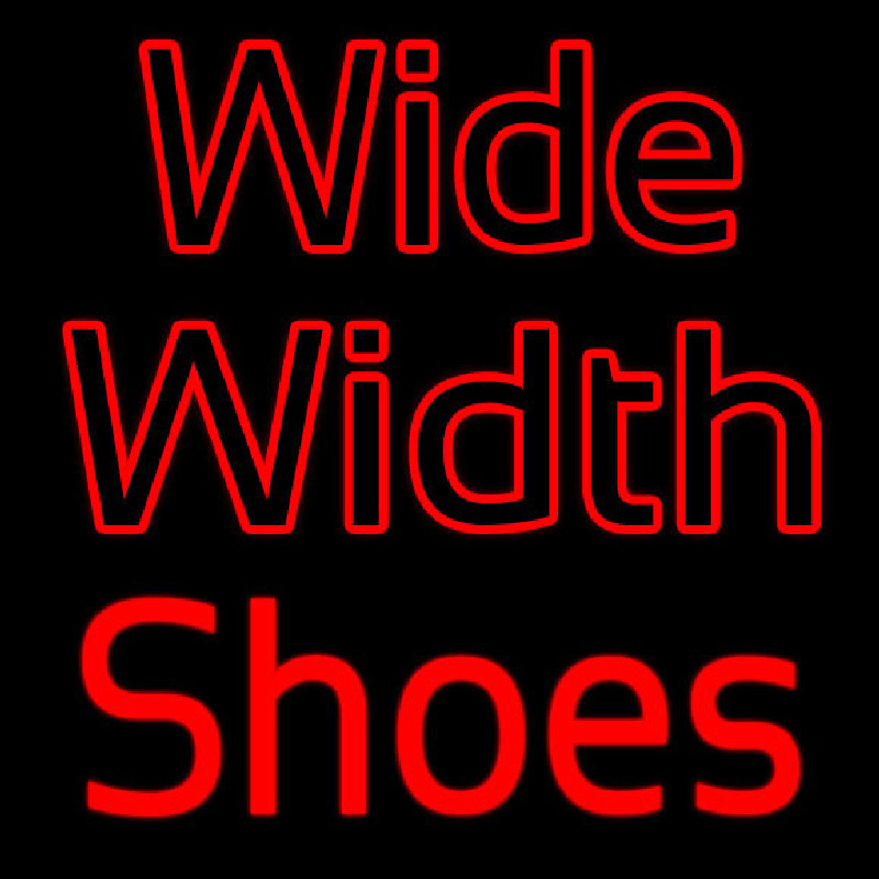 Wide Width Shoes Neontábla