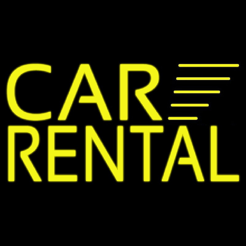 Yellow Car Rental Neontábla