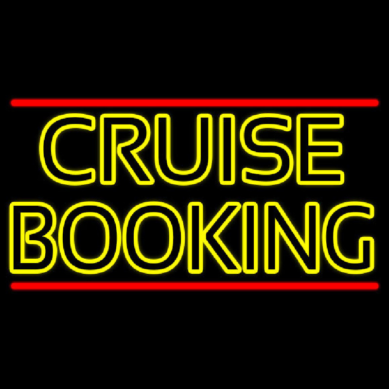 Yellow Cruise Booking Neontábla