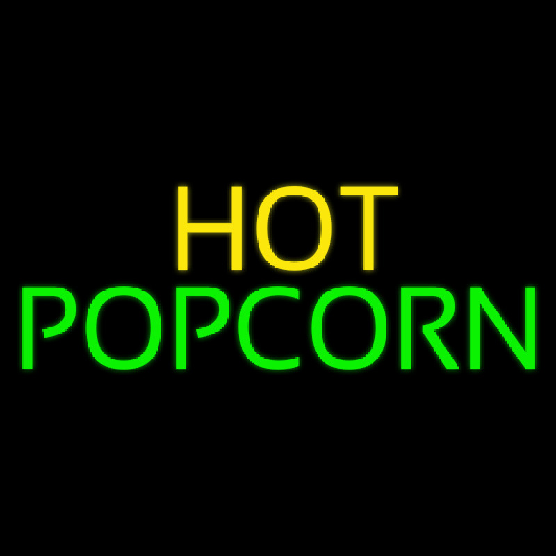 Yellow Hot Green Popcorn Neontábla