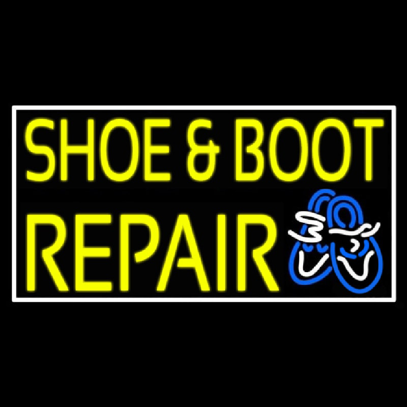 Yellow Shoe And Boot Repair Neontábla