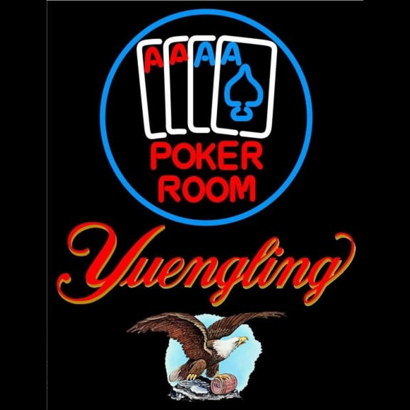 Yuengling Poker Room Beer Sign Neontábla