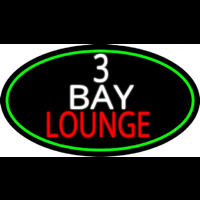 3 Bay Lounge Oval With Green Border Neontábla