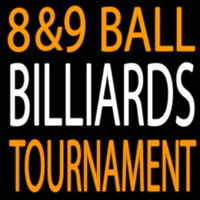 8 And 9 Ball Billiards Tournaments 1 Neontábla