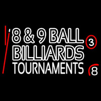 8 And 9 Ball Billiards Tournaments Neontábla