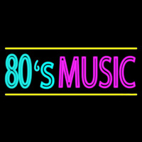 80s Music With Line Neontábla